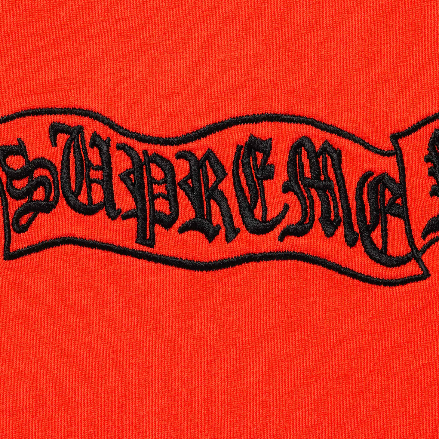 Supreme Banner Tee Orange by Supreme in Clothing. Available at KershKicks for £95.00. A must-have for fans of Supreme looking to elevate their style with this T-Shirt.