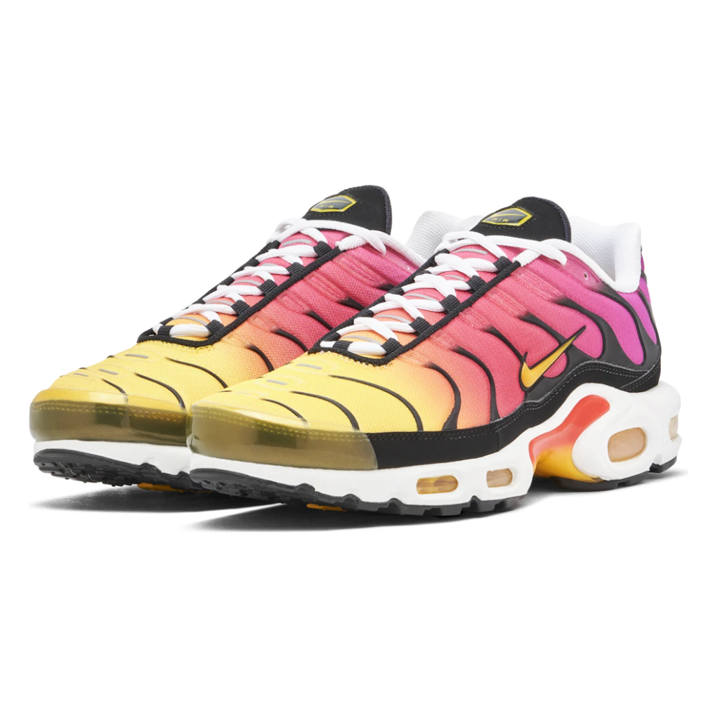 Nike Air Max Plus Yellow Pink Gradient by Nike in Shoes. Available at KershKicks for £155.00. A must-have for fans of Nike looking to elevate their style with this Shoes.