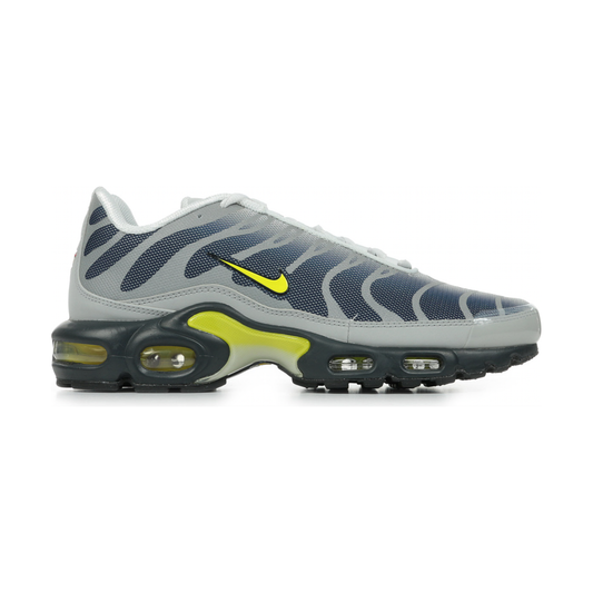 Nike Air Max Plus Metallic Silver Opti Yellow Obsidian by Nike in Shoes. Available at KershKicks for £125.00. A must-have for fans of Nike looking to elevate their style with this Shoes.