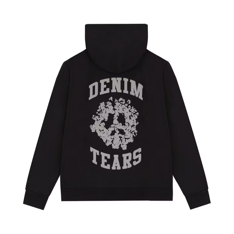 Black denim hoodie deals