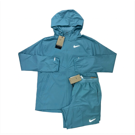 Nike Windrunner Packable Denim Turquoise With Shorts by Nike in Uncategorized. Available at KershKicks for £135.00. A must-have for fans of Nike looking to elevate their style with this Activewear.