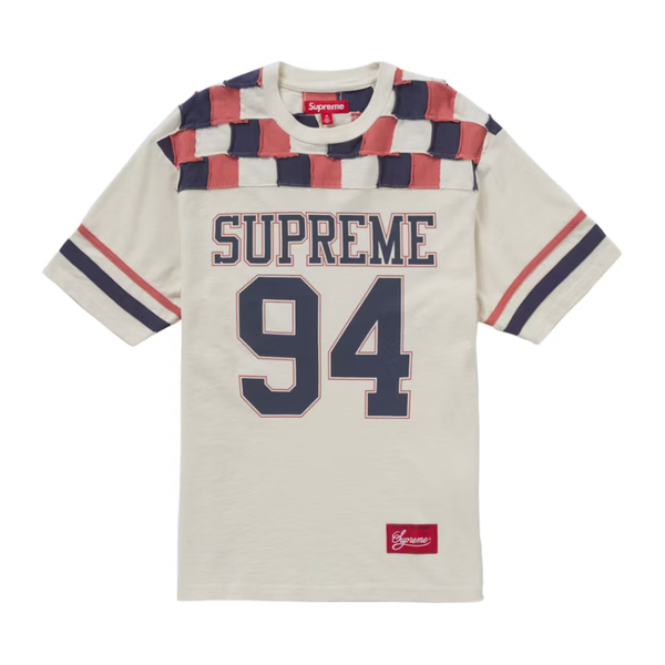 Supreme Patchwork Yoke Football Top Stone | Supreme | KershKicks