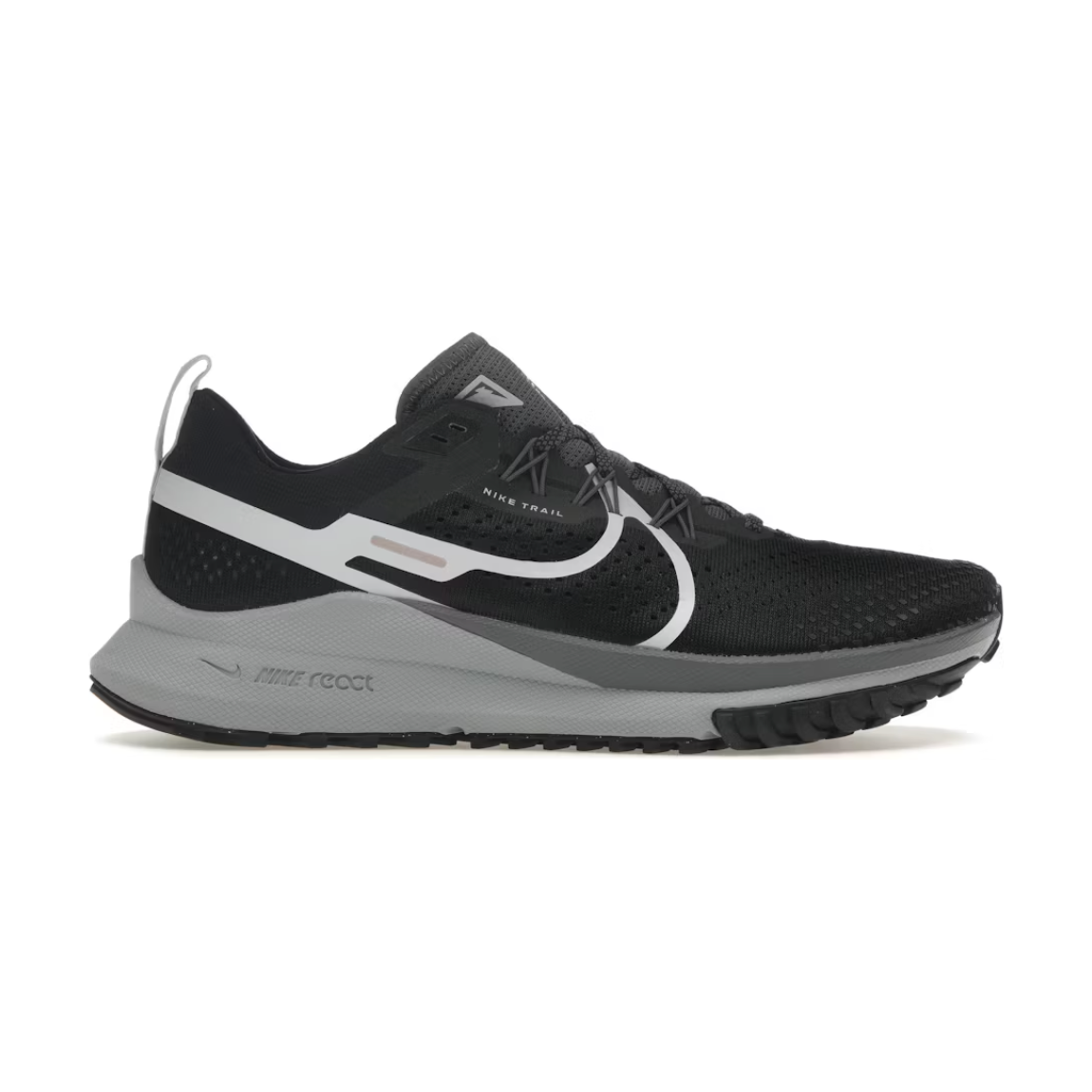 Nike React Pegasus Trail 4 Black Dark Grey by Nike in Uncategorized. Available at KershKicks for £95.00. A must-have for fans of Nike looking to elevate their style with this Shoes.