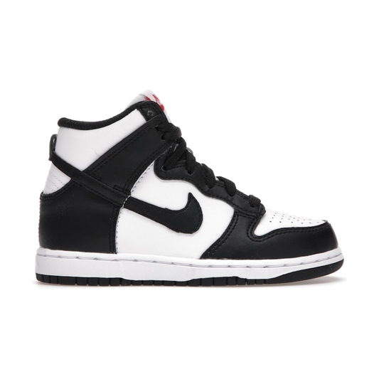 Nike Dunk High Panda (2021) (PS) by Nike in Uncategorized. Available at KershKicks for £55.00. A must-have for fans of Nike looking to elevate their style with this Kids Trainers.