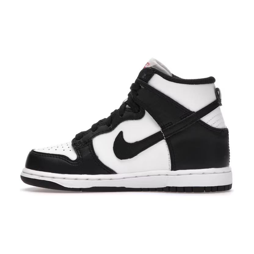 Nike Dunk High Panda (2021) (PS) by Nike in Uncategorized. Available at KershKicks for £55.00. A must-have for fans of Nike looking to elevate their style with this Kids Trainers.