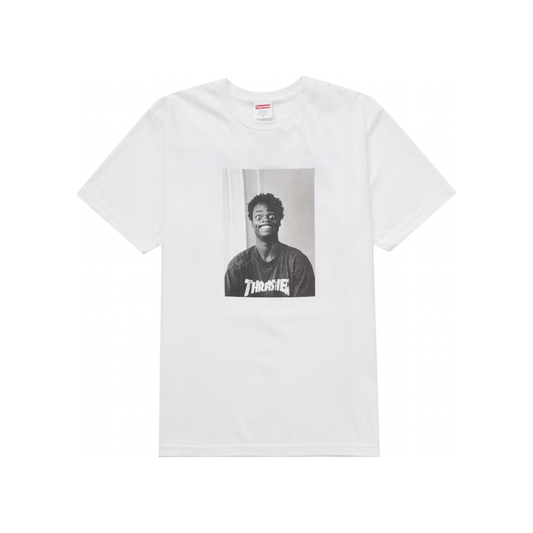 Supreme Thrasher Harold Tee White by Supreme in Uncategorized. Available at KershKicks for £85.00. A must-have for fans of Supreme looking to elevate their style with this T-Shirt.