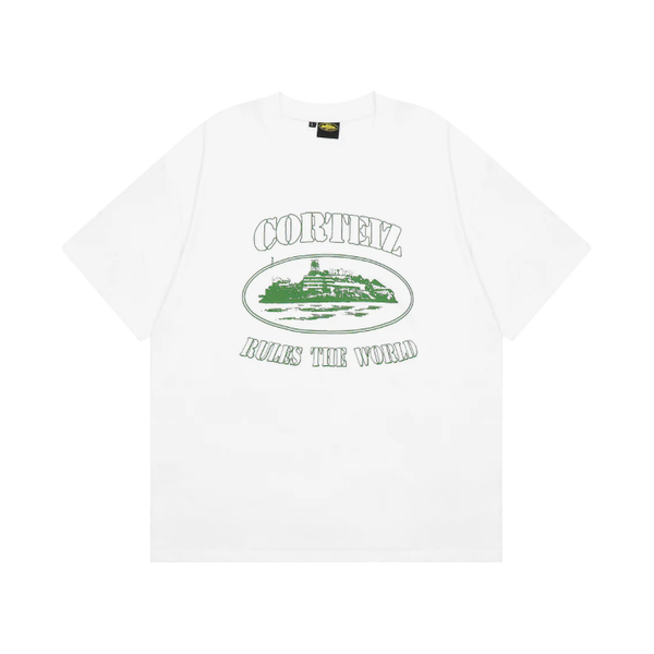 Corteiz Alcatraz Tee White/Green | Corteiz | KershKicks