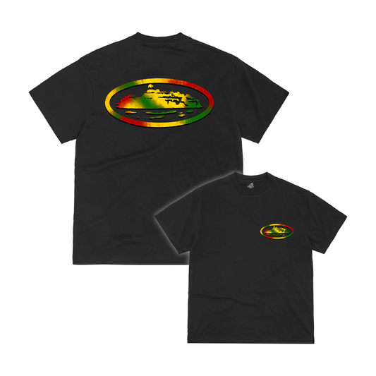 Corteiz Sunset Tee Black by Corteiz in . Available at KershKicks for £75.00. A must-have for fans of Corteiz looking to elevate their style with this T-Shirt.