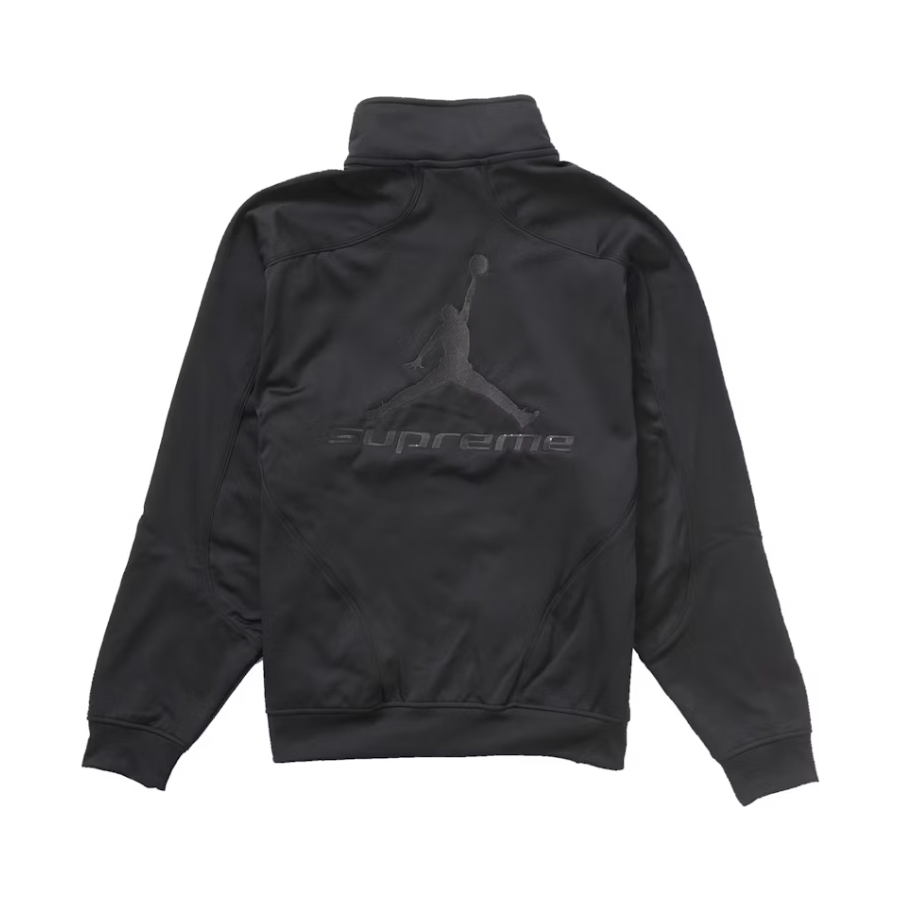 Supreme Jordan Tricot Track Jacket Black by Supreme in Uncategorized. Available at KershKicks for £300.00. A must-have for fans of Supreme looking to elevate their style with this Jacket.