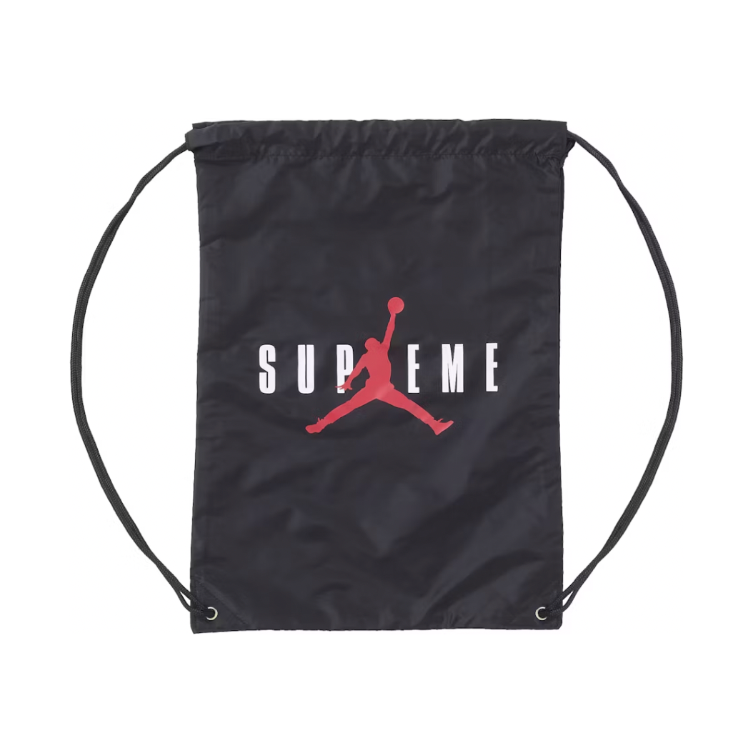 Supreme Jordan Drawstring Bag Black | Supreme | KershKicks