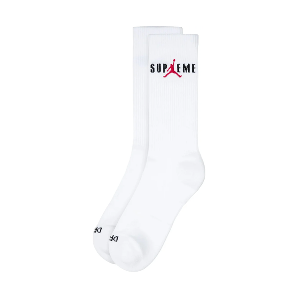 Supreme Jordan Crew Socks (2 Pack) Black/White - FW24 - US