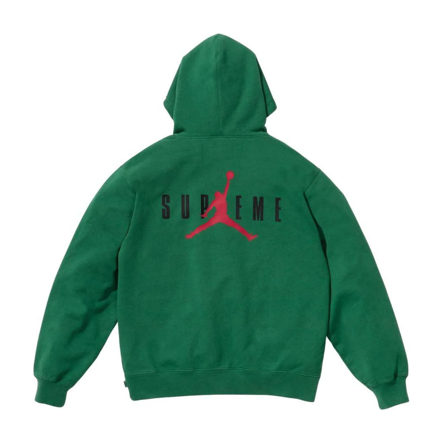 Supreme Jordan Hooded Sweatshirt (FW24) Green by Supreme in Uncategorized. Available at KershKicks for £265.00. A must-have for fans of Supreme looking to elevate their style with this Hoodie.