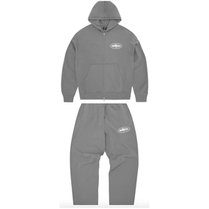 パーカー・フーディ Corteiz  Puff Print Zip Hoodie Gully Gray Corteiz Island Puff Print Zip Hoodie Gully Grey Men's - FW24