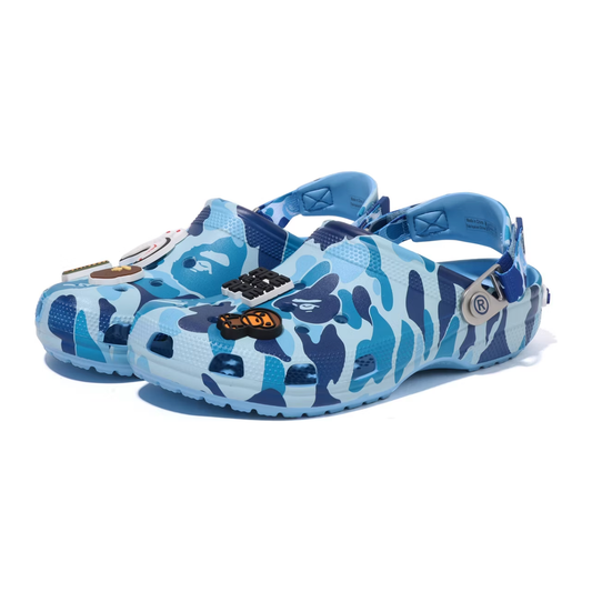 Crocs Classic Clog A Bathing Ape ABC Camo Blue