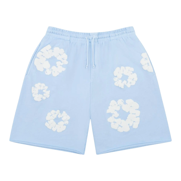 Denim Tears The Cotton Wreath Sweatshorts Powder Blue | Denim