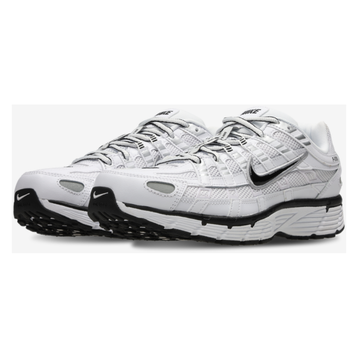 Nike P-6000 White Metallic Silver Black
