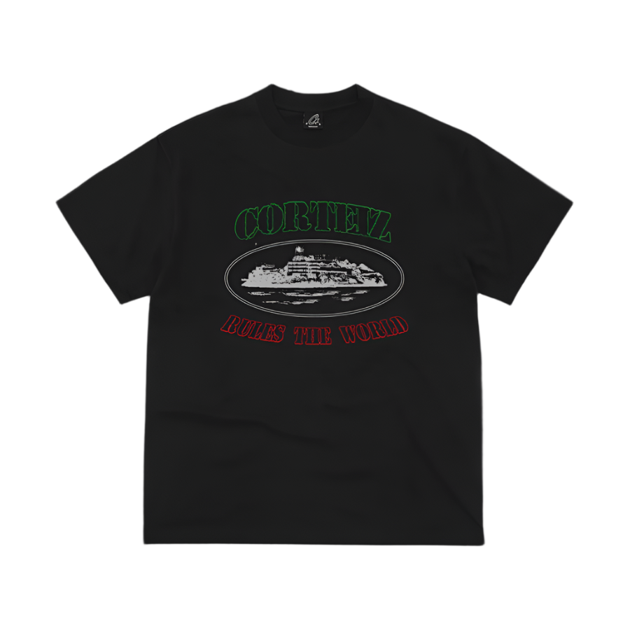 Corteiz OG Alcatraz Italia Tee Black