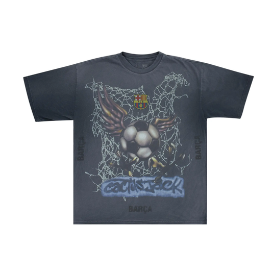 Cactus Jack by Travis Scott x FC Barcelona Washed Spray Logo Tee 'Blac