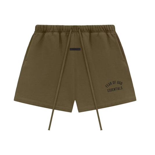 Fear of God Essentials Fleece Soccer Short Olive