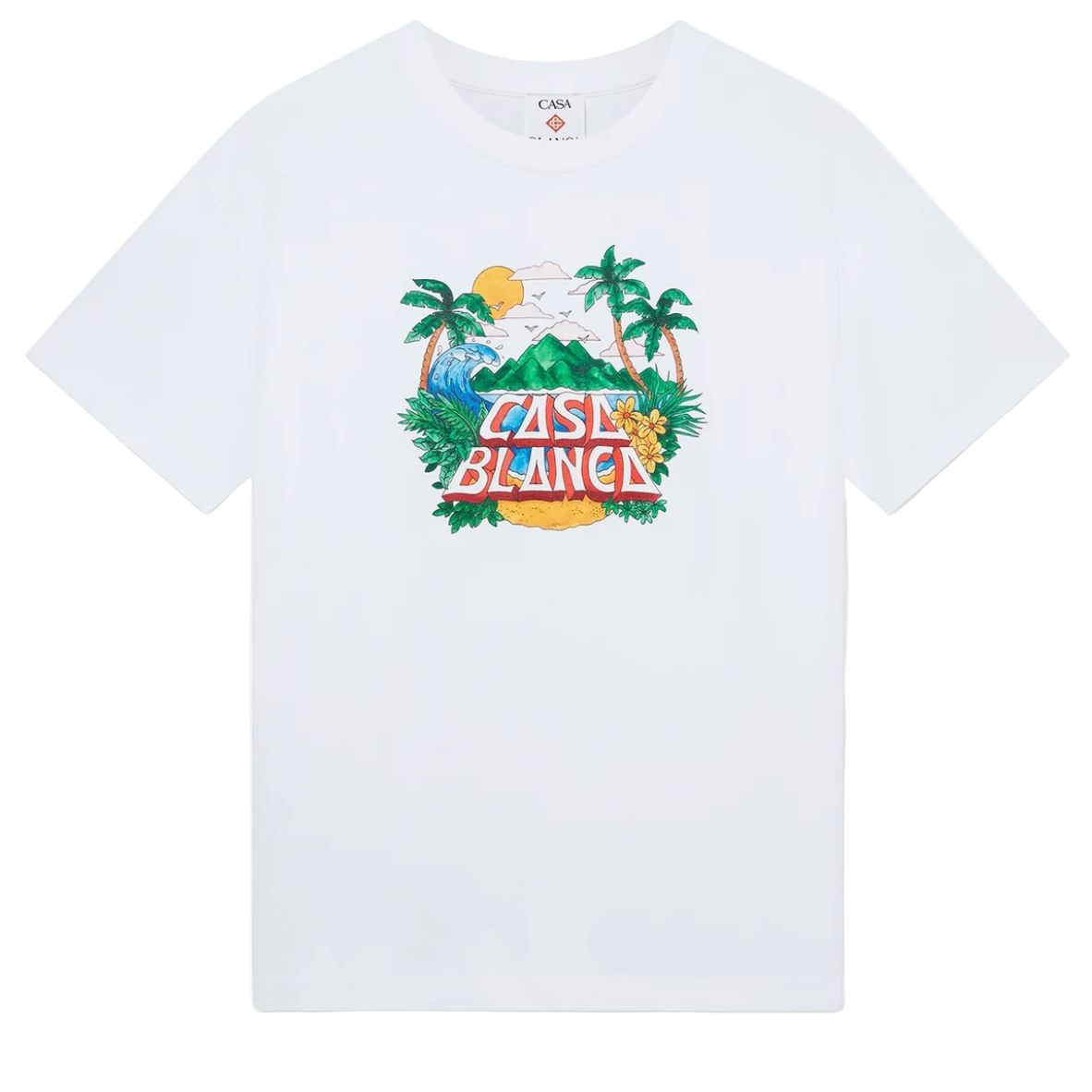 Casablanca Beach Wave T-Shirt White