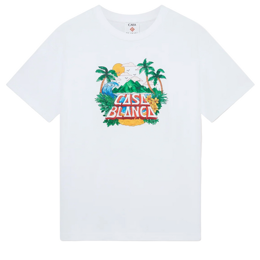Casablanca Beach Wave T-Shirt White