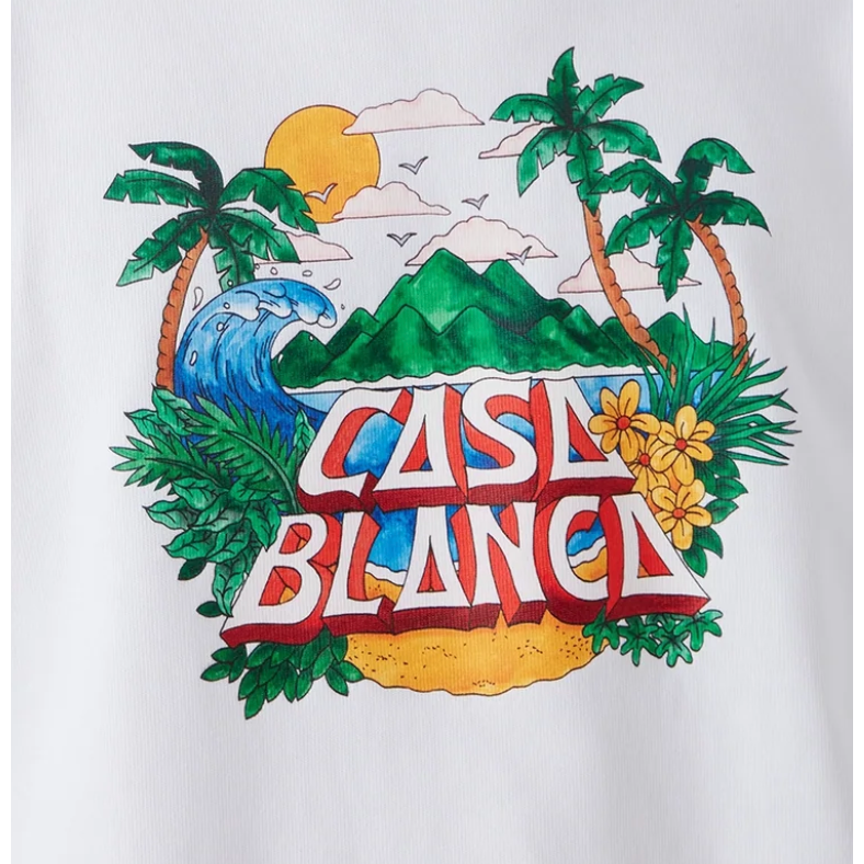 Casablanca Beach Wave T-Shirt White