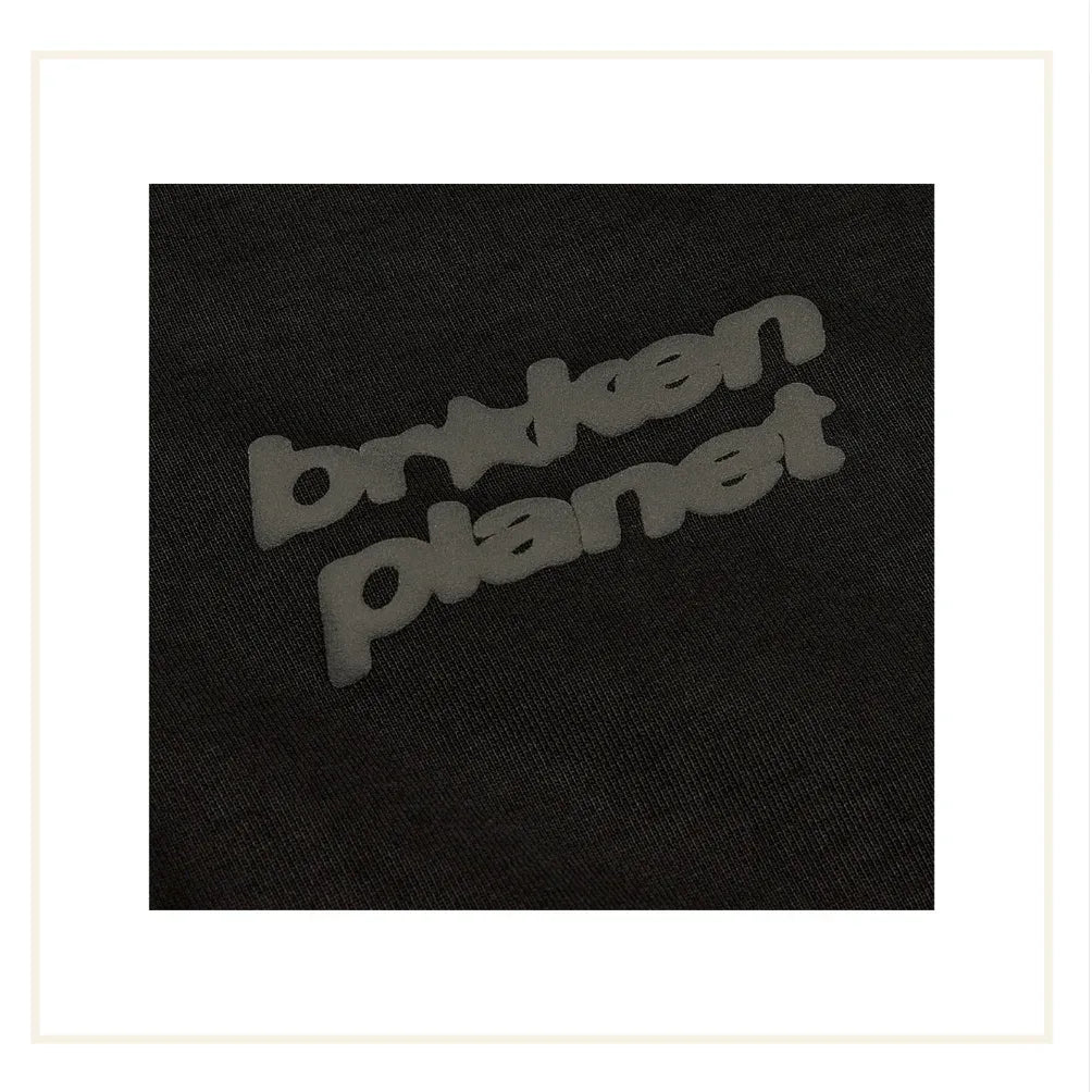 Broken Planet Star Logo Zip-Up Hoodie Midnight Black