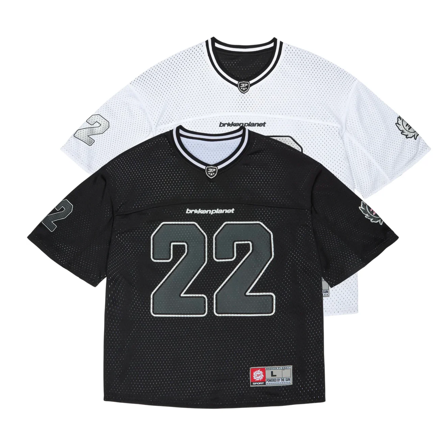 BROKEN PLANET REVERSIBLE MESH JERSEY BLACK WHITE