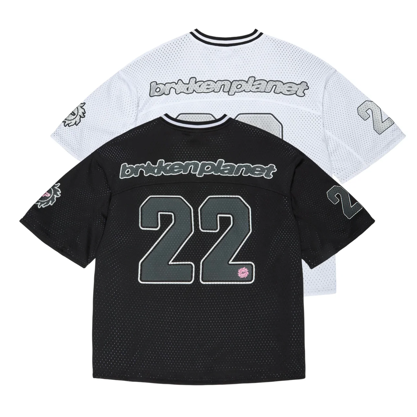 BROKEN PLANET REVERSIBLE MESH JERSEY BLACK WHITE