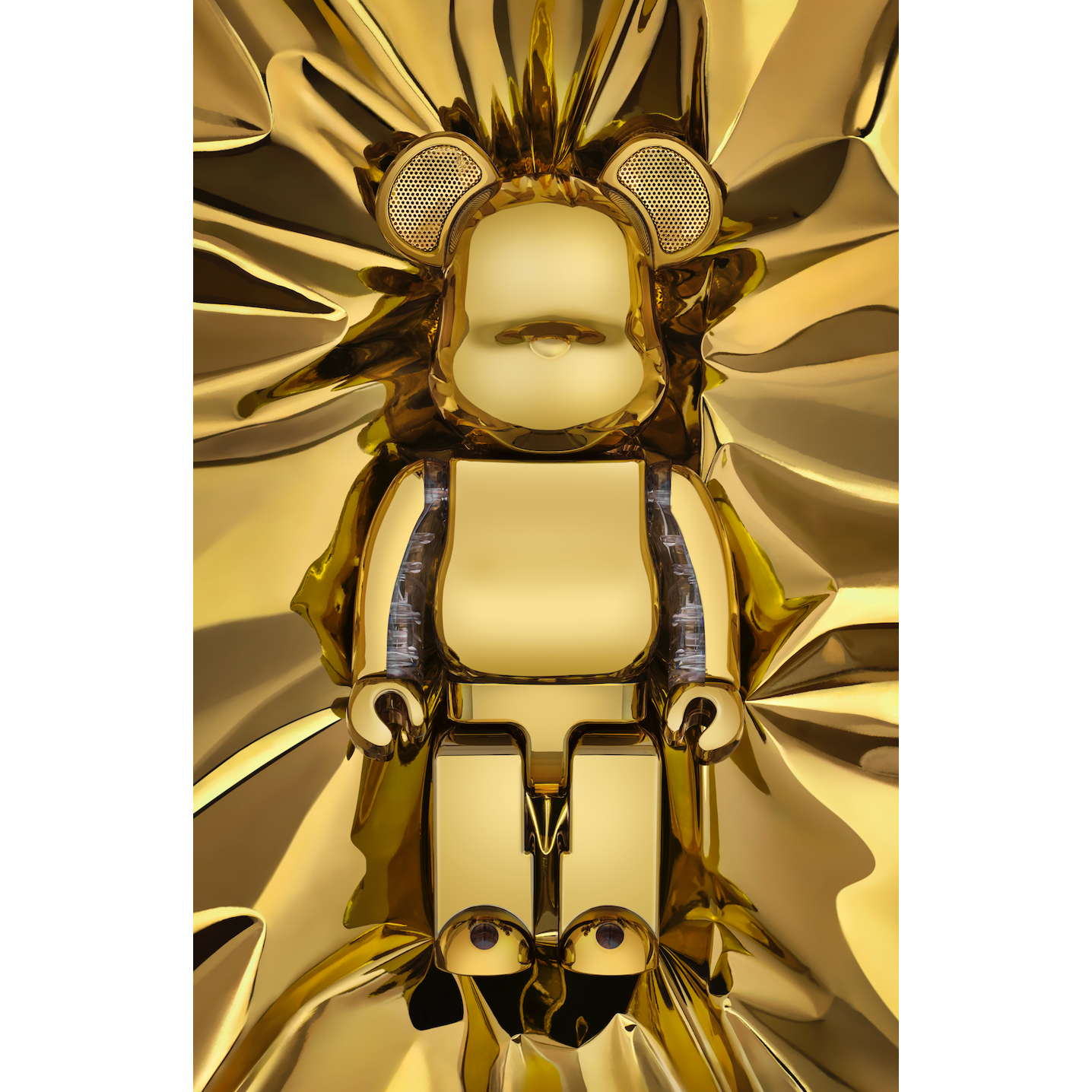 Bearbrick Audio Chrome Metals Gold