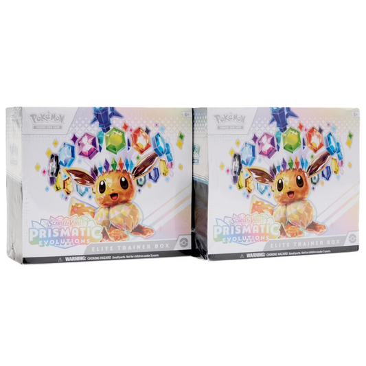 Pokémon Scarlet & Violet Prismatic Evolutions Elite Trainer Box 2x Lot