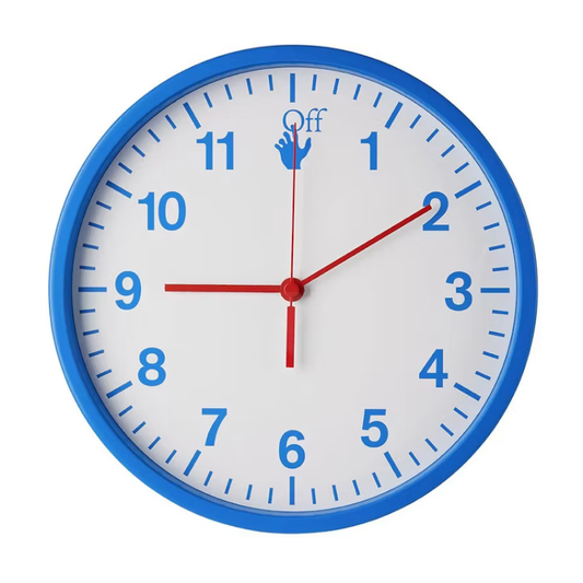 OFF-WHITE Wall Clock Matte Blue