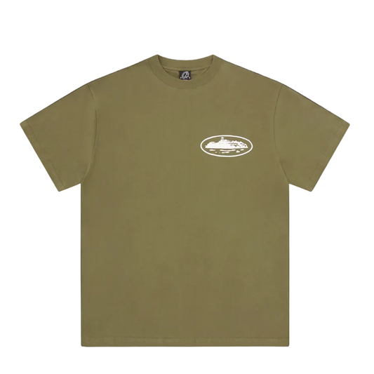 Corteiz Island Puff Print Tee Olive