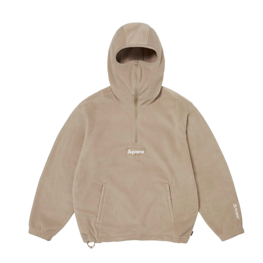 Supreme Polartec Facemask Half Zip Hooded Sweatshirt (FW24) Taupe