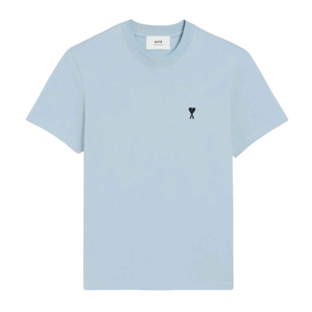 Ami Paris Ami de Coeur Cotton T-Shirt Ciel