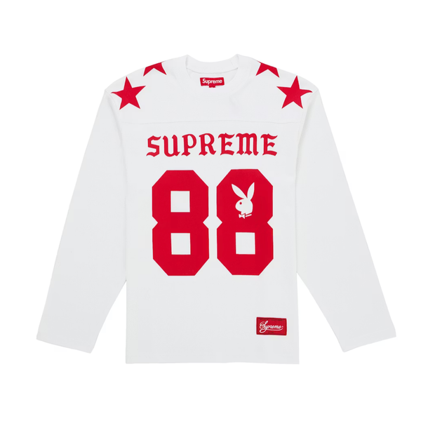 Supreme Playboy L/S Football Top White | Supreme | KershKicks