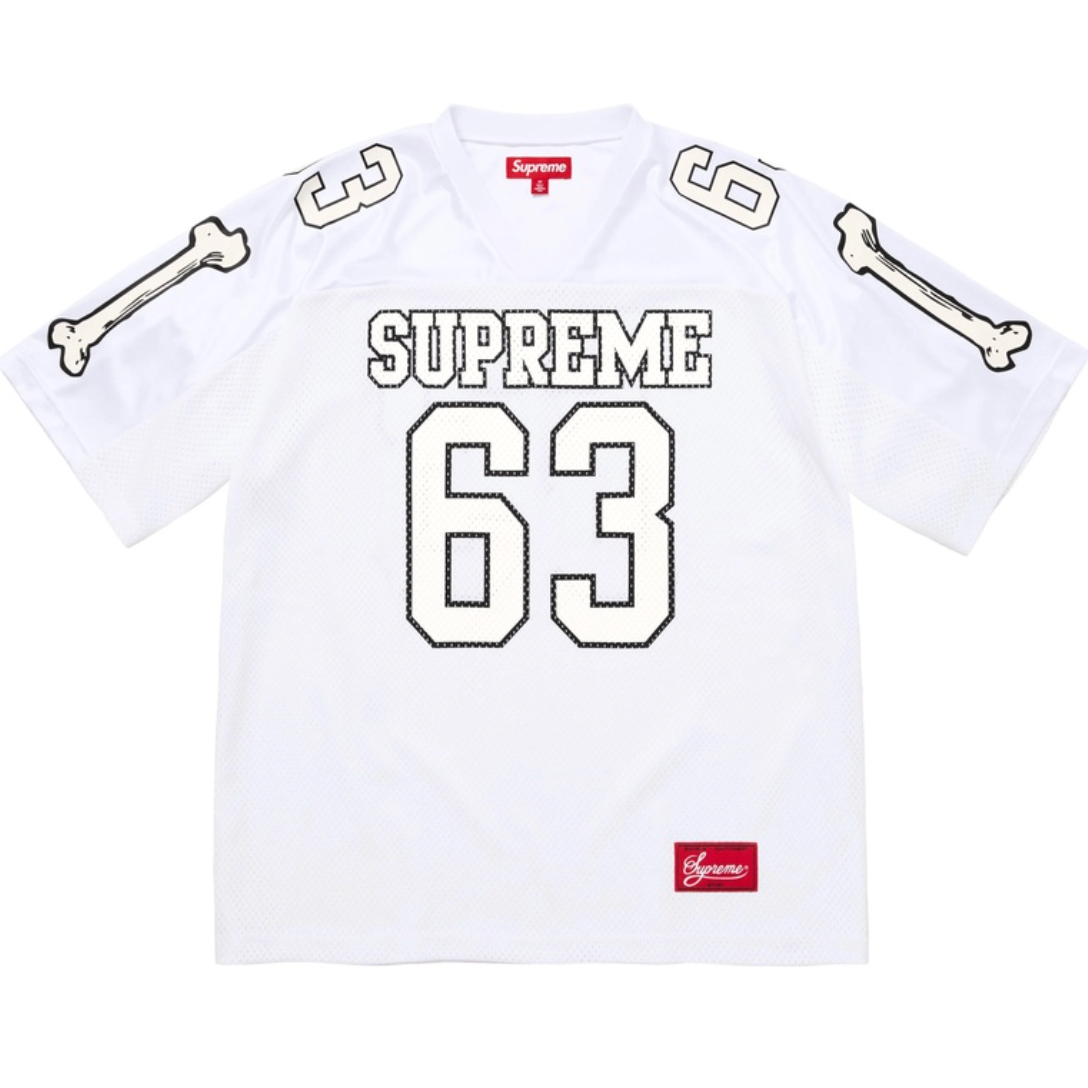 Supreme Bones Football Jersey 63 Sサイズ Supreme Bones Football Jersey White | Supreme | KershKicks