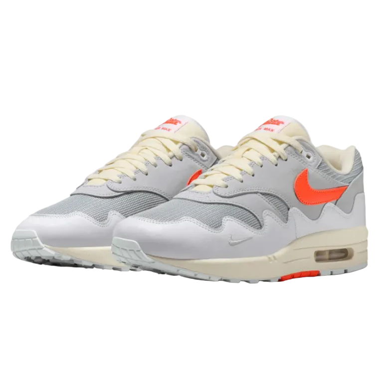 Nike Air Max 1 Patta Waves White Hyper Crimson (With Bracelet)