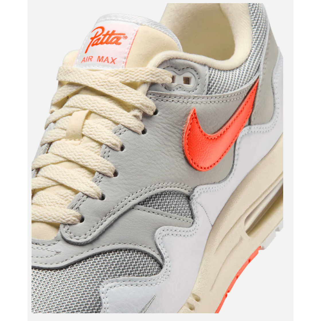 Nike Air Max 1 Patta Waves White Hyper Crimson (With Bracelet)