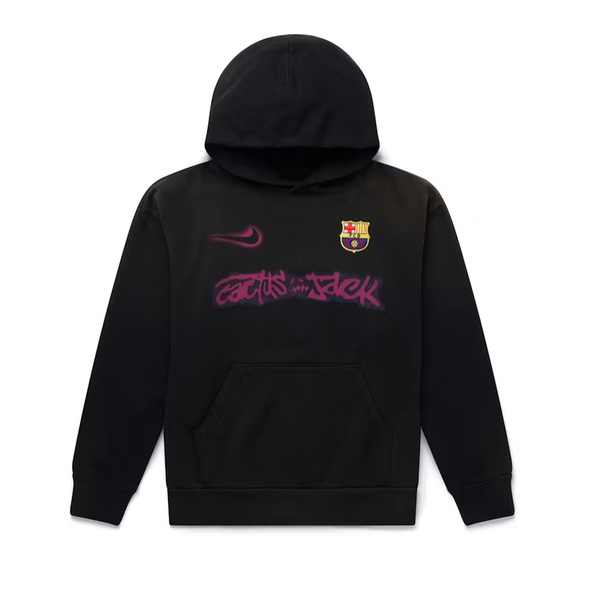 ウェア Travis Scott x Nike x FC Barcelona Lsize Travis Scott x Nike x FC Barcelona Spray Logo Hoodie Black