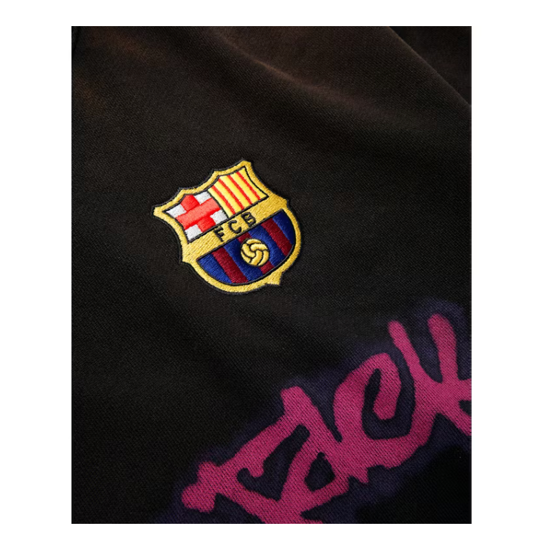 Travis Scott x Nike x FC Barcelona Spray Logo Hoodie Black