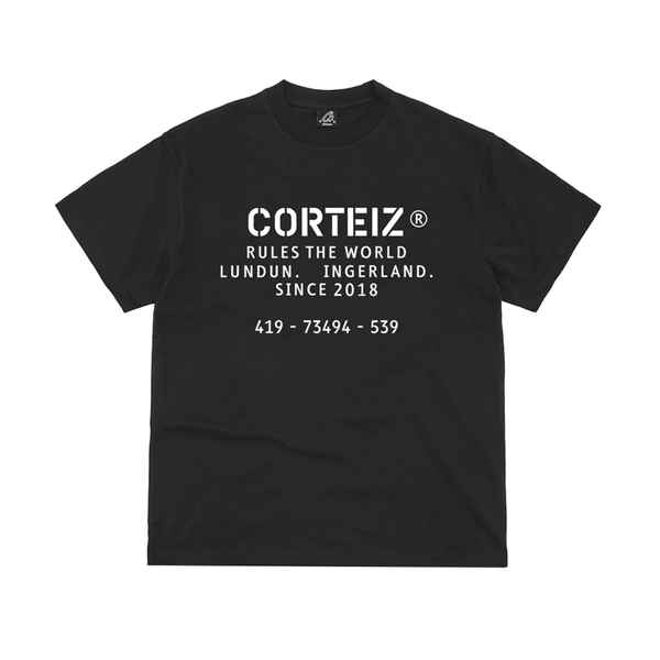 CORTEIZ  STENCIL Tee 日本限定　M BLACK Corteiz OG Stencil Tee Black | Corteiz | KershKicks