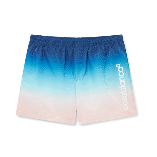 CASABLANCA JACQUARD GRADIENT SWIM SHORTS BLUE GRADIENT
