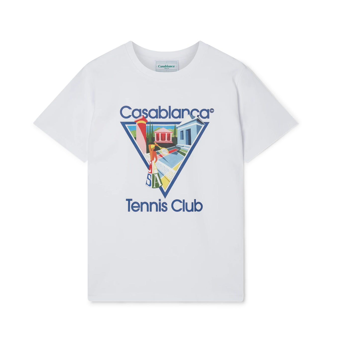 CASABLANCA LA JOUEUSE SHORT SLEEVE T‑SHIRT WHITE