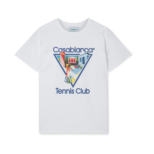 CASABLANCA LA JOUEUSE SHORT SLEEVE T‑SHIRT WHITE