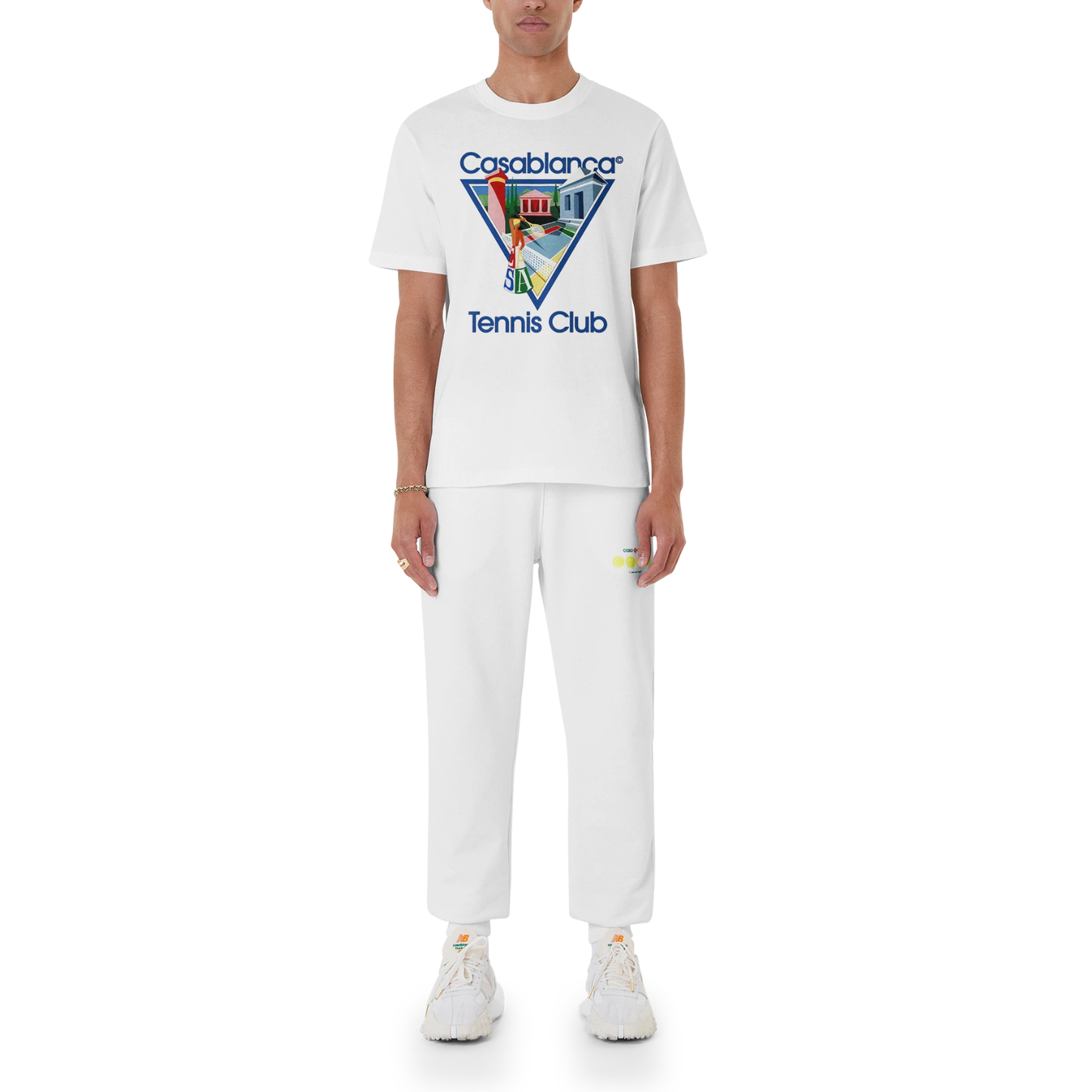 CASABLANCA LA JOUEUSE SHORT SLEEVE T‑SHIRT WHITE