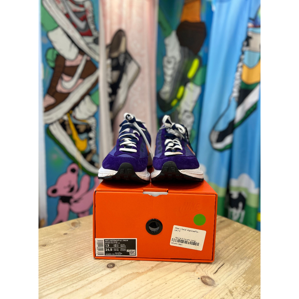 Nike Sacai Vaporwaffle Dark Iris UK12