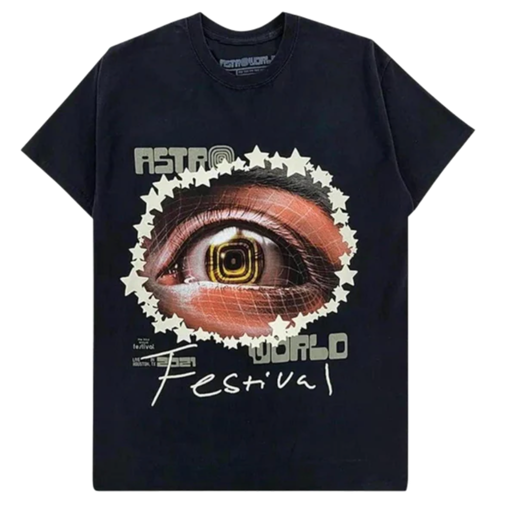 Travis Scott Starry Eyed Tee Black