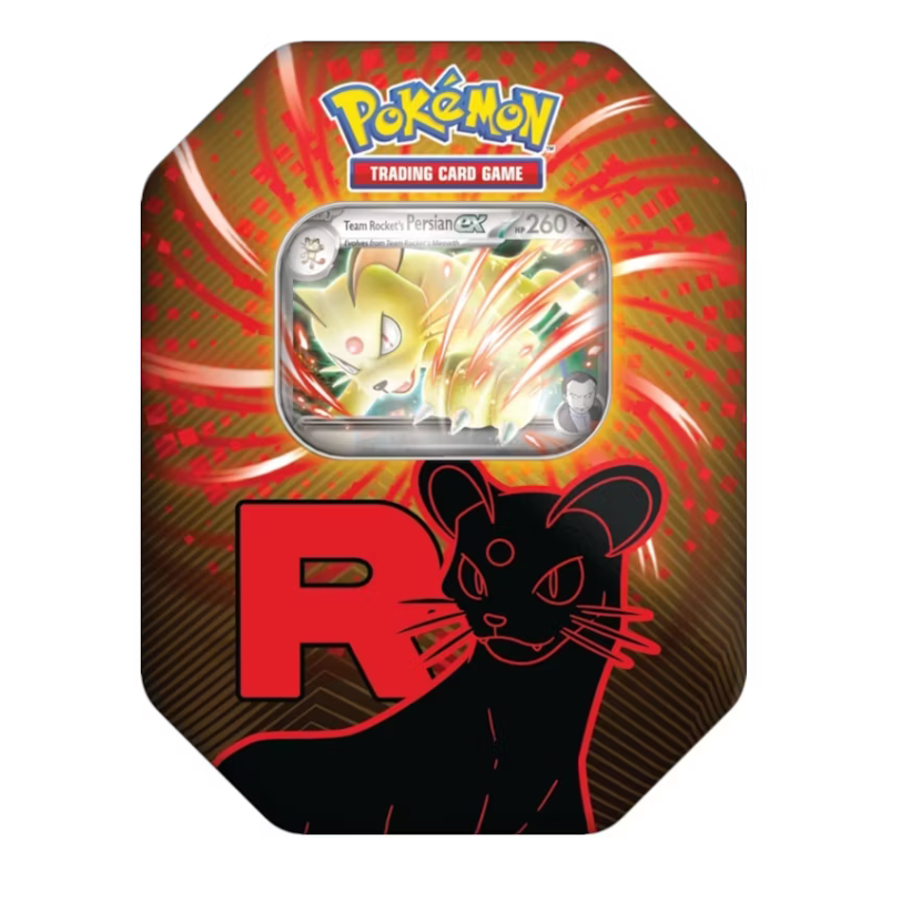 2025 Pokémon Team Rocket Persian Ex Tin Case (EU)