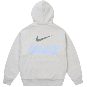 Palace Nike Font Swoosh Hoodie Grey Marl | Palace | KershKicks